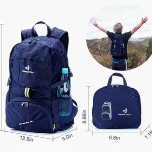 NEEKFOX 35L Lightweight Foldable Packable Hiking Backpack, Dark Blue
